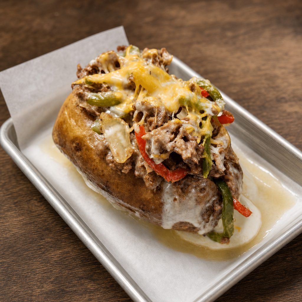 Cheese Steak Spud.