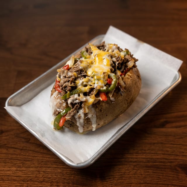 Cheese Steak Spud.